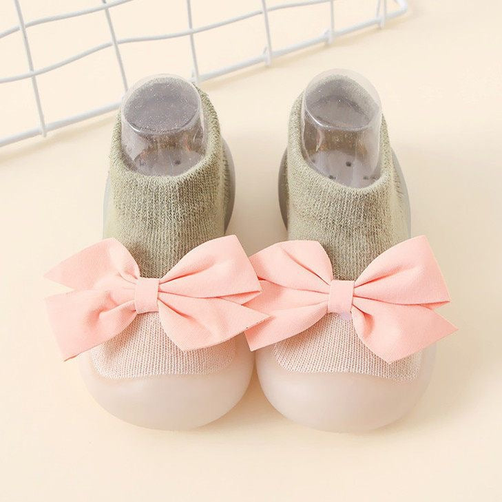 2025 new spring and summer bowknot baby cute girl princess style baby socks shoes baby toddler shoes