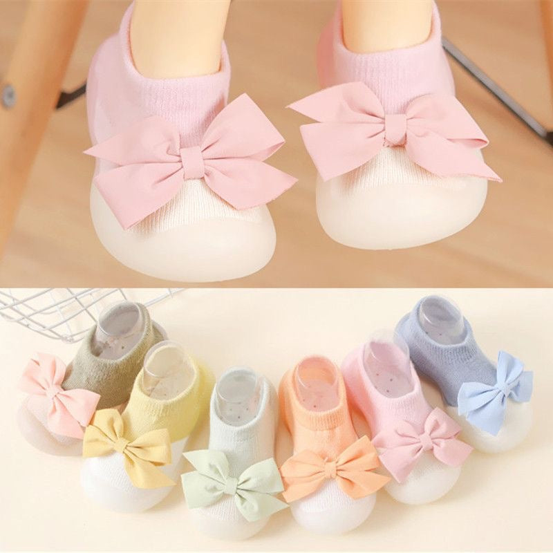 2025 new spring and summer bowknot baby cute girl princess style baby socks shoes baby toddler shoes