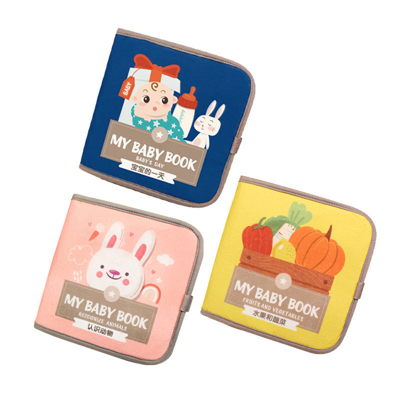 Baby Velcro Quiet Hand-tear Book Baby Early Education Three-dimensional Tear Book 0-1 Years Old Toy Baby Early Education Enlightenment