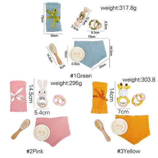 Cross-border baby bath toy set, baby chewable educational comfort toys, newborn gift box