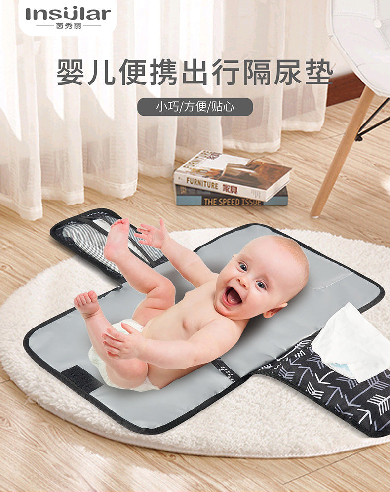 Yinxiuli Baby Outdoor Foldable Diaper Changing Mat Baby Travel Portable Diaper Pad Baby Diaper Pad