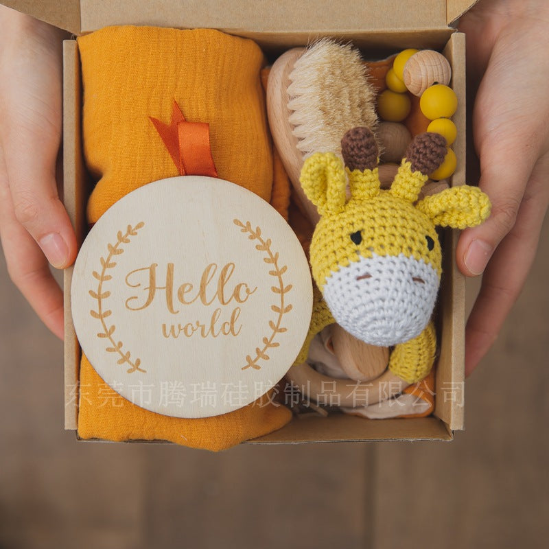 Cross-border baby bath toy set, baby chewable educational comfort toys, newborn gift box