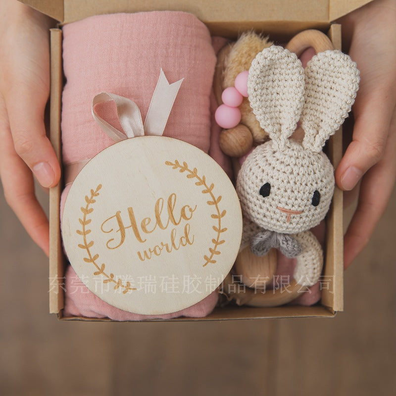 Cross-border baby bath toy set, baby chewable educational comfort toys, newborn gift box