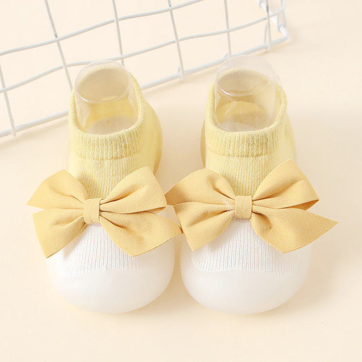 2025 new spring and summer bowknot baby cute girl princess style baby socks shoes baby toddler shoes