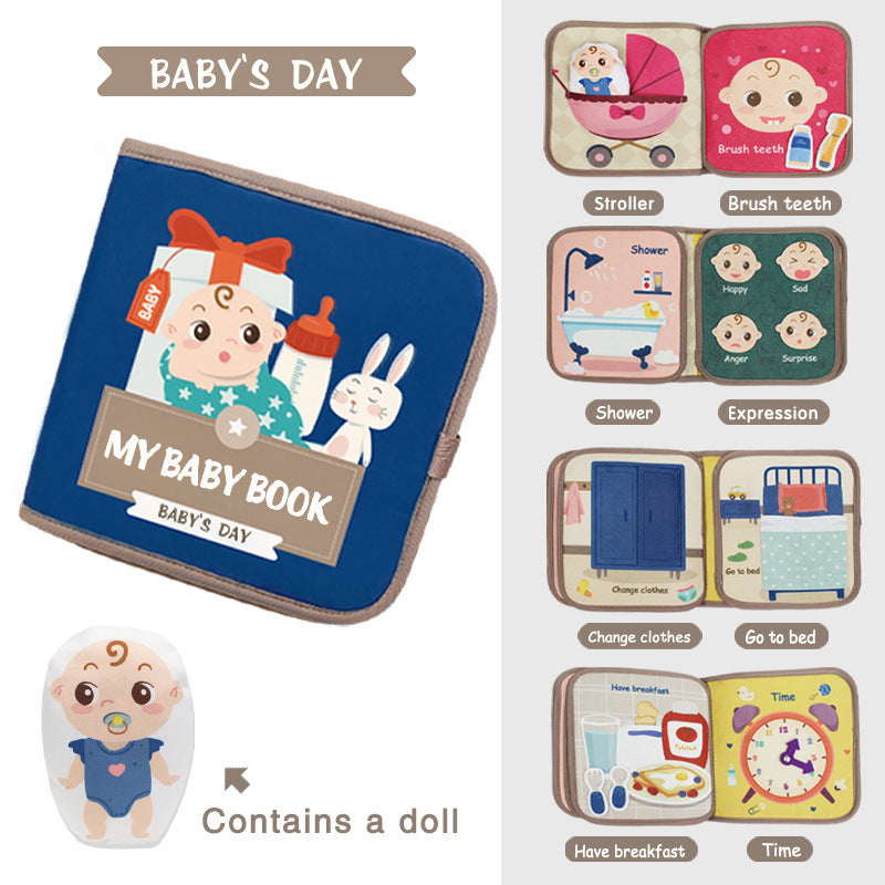 Baby Velcro Quiet Hand-tear Book Baby Early Education Three-dimensional Tear Book 0-1 Years Old Toy Baby Early Education Enlightenment
