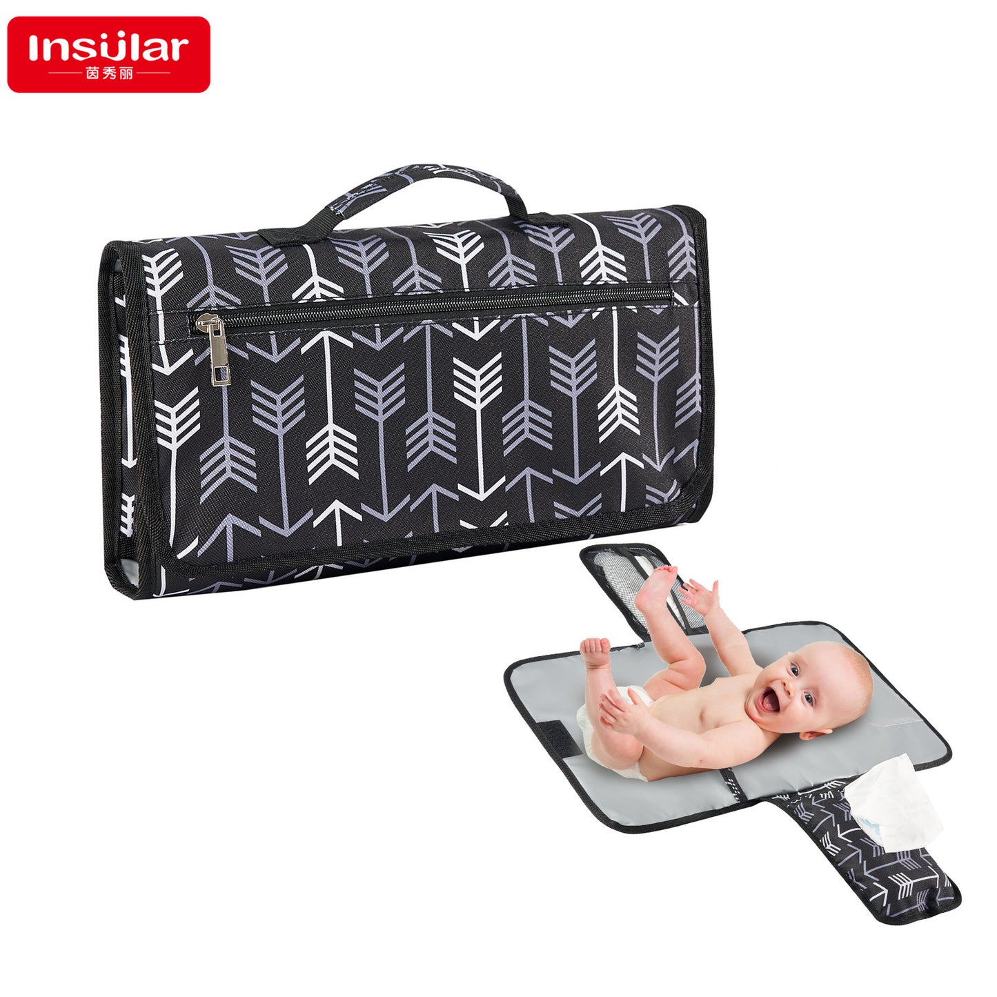 Yinxiuli Baby Outdoor Foldable Diaper Changing Mat Baby Travel Portable Diaper Pad Baby Diaper Pad