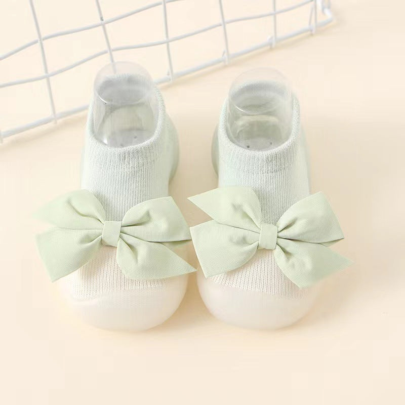 2025 new spring and summer bowknot baby cute girl princess style baby socks shoes baby toddler shoes