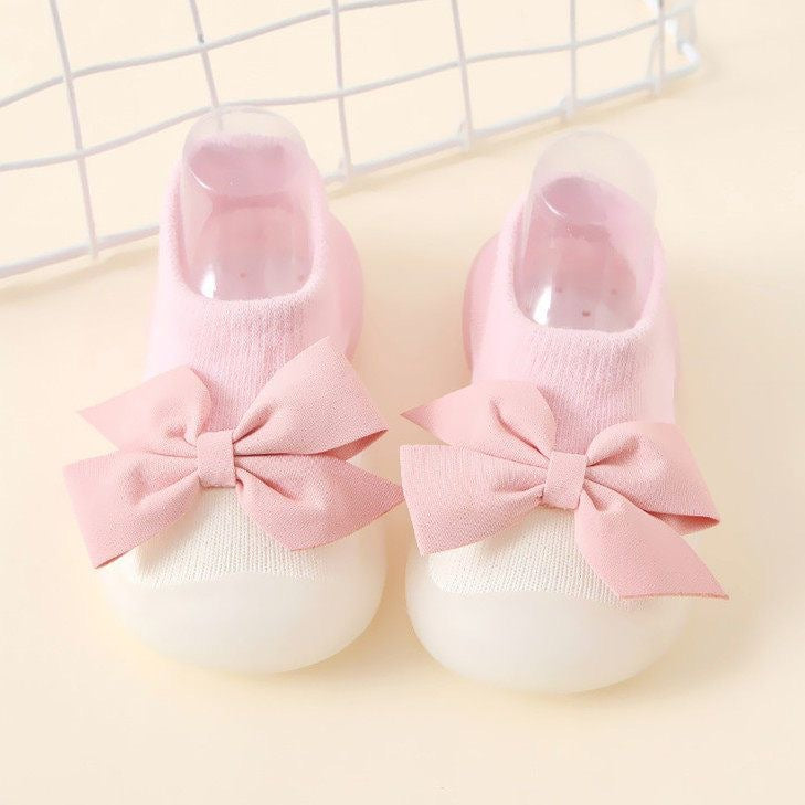 2025 new spring and summer bowknot baby cute girl princess style baby socks shoes baby toddler shoes