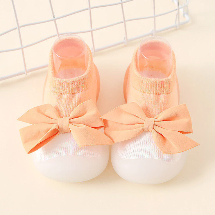 2025 new spring and summer bowknot baby cute girl princess style baby socks shoes baby toddler shoes