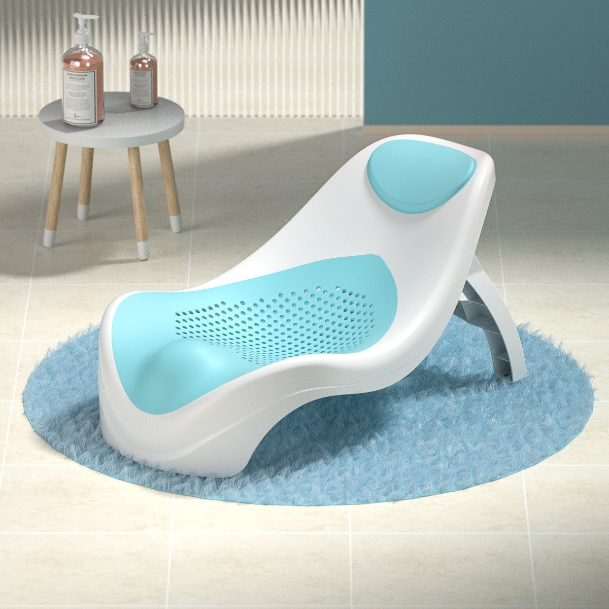 Newborn bathing rack baby bathing reclining chair baby bath net bath tub bracket toiletries