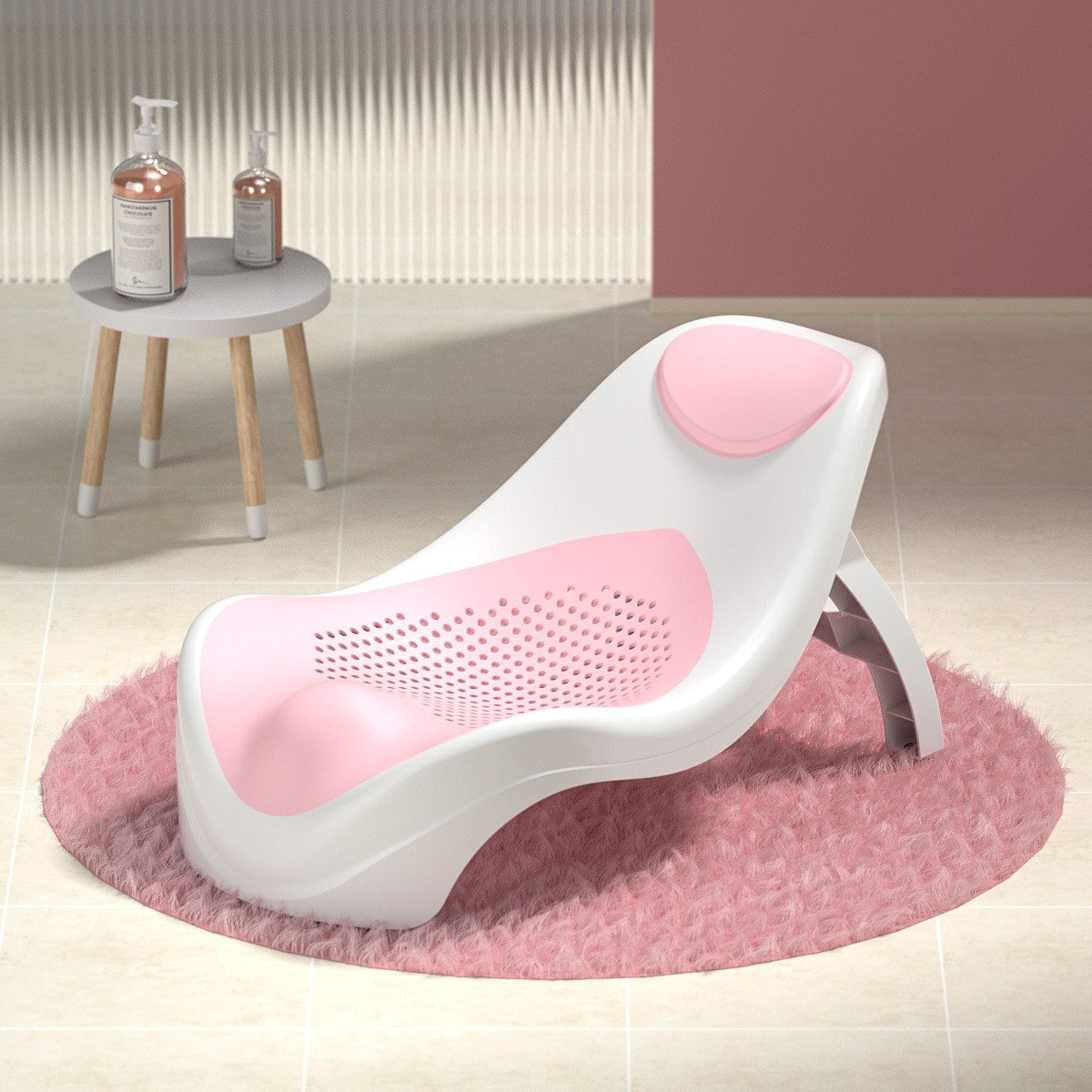 Newborn bathing rack baby bathing reclining chair baby bath net bath tub bracket toiletries
