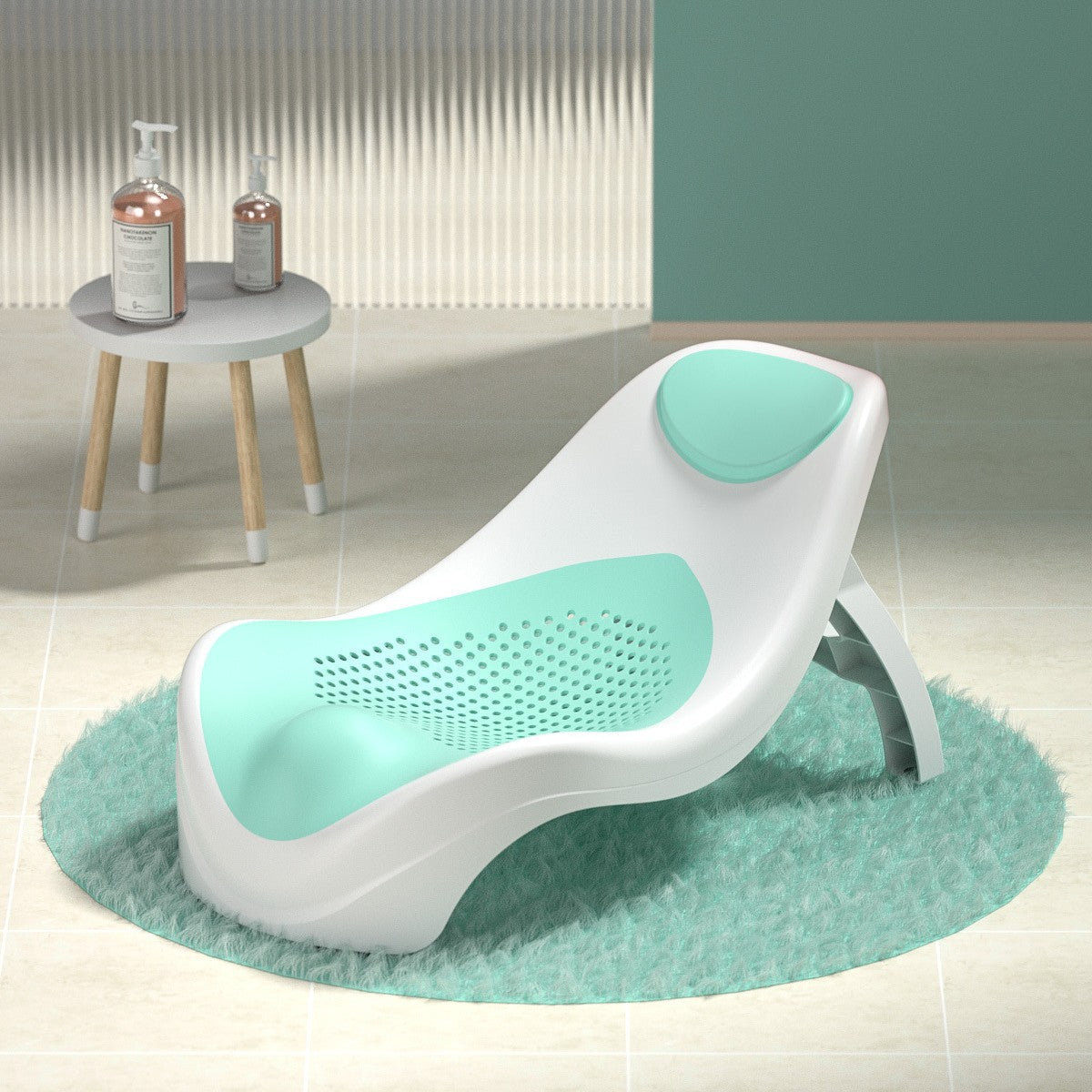 Newborn bathing rack baby bathing reclining chair baby bath net bath tub bracket toiletries