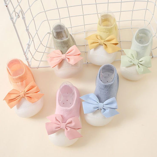 2025 new spring and summer bowknot baby cute girl princess style baby socks shoes baby toddler shoes